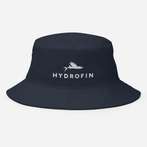 Hydrofin White Logo Navy Bucket Hat