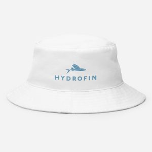 Hydrofin Blue Logo White Bucket Hat